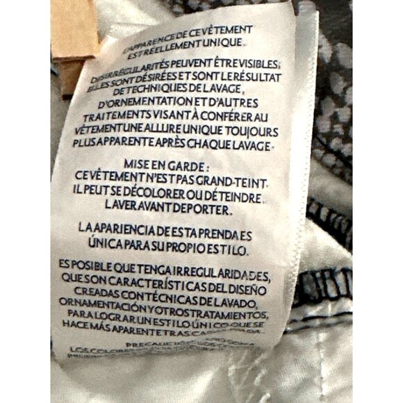 Seven7 Tummyless High Rise Skinny Jeans Black White Snakeskin Print Stretch Sz 6 - Picture 11 of 13